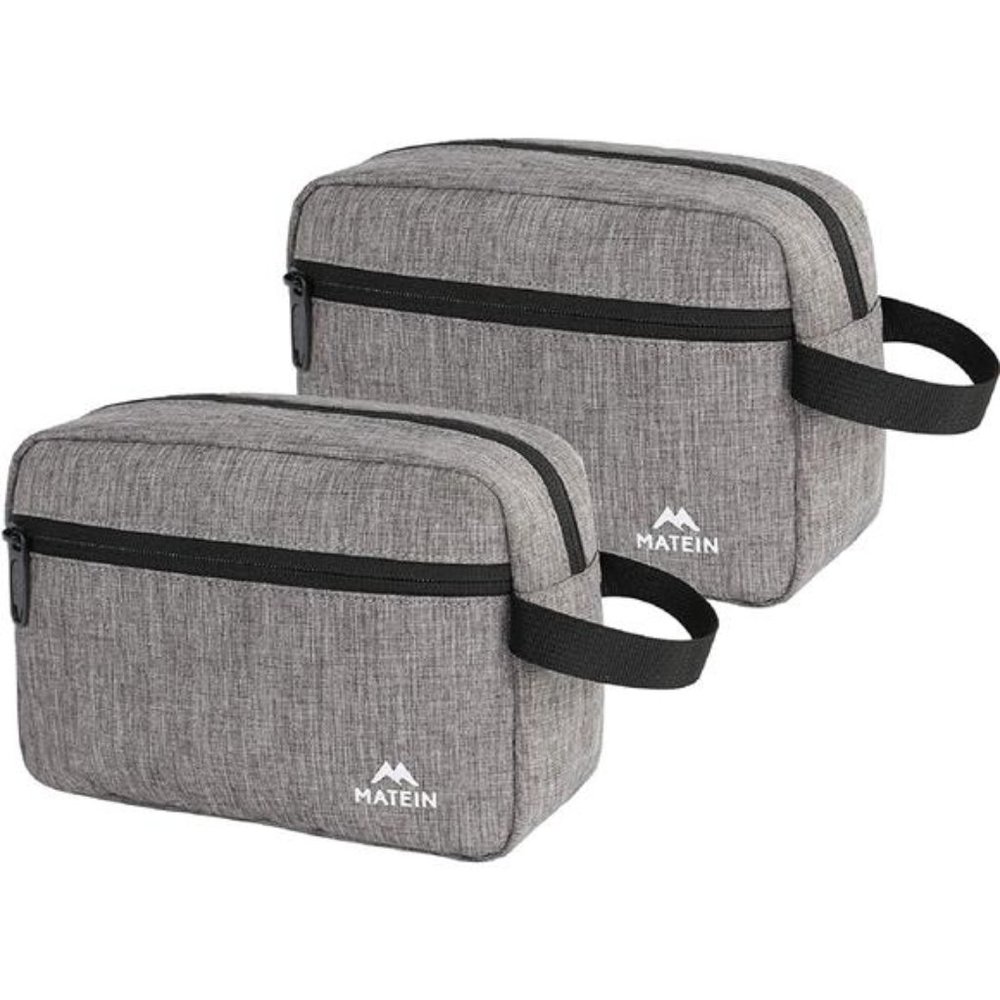 Toiletry Bag for Men (2 Pack), Waterproof Dopp Kit Bathroom Shaving Bag